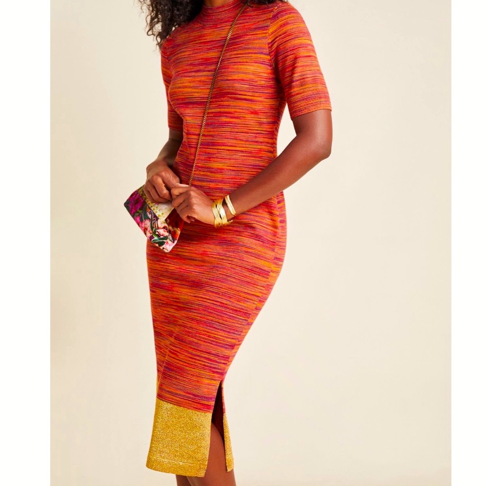 Measurements posted ! Space dye Maeve anthro midi dress - Picture 3 of 11